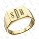 My Name Necklace Monogrammed Signet Ring, $70